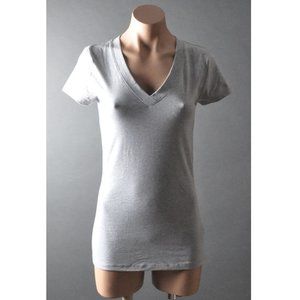 Heather Gray Casual Basic Stretch T-Shirt Tee Top